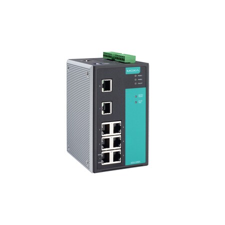 Moxa Managed Ethernet Switch W/ 8 10/100BasetXPorts, -40 To 75 Deg.C EDS-508A-T